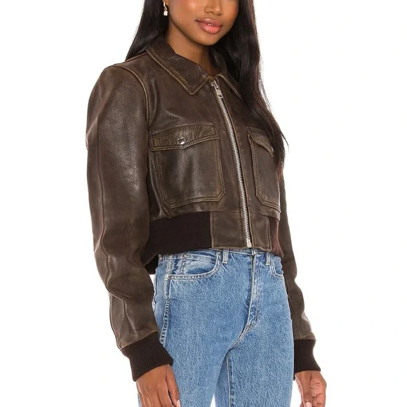 Understated Leather Spirit Bomber Jacket - Picture 2 of 4